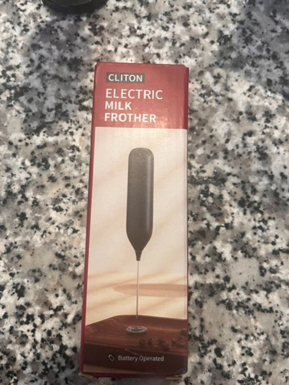 Electric Milk Frother Handheld w/Stand Stainless Whisk New